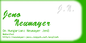 jeno neumayer business card